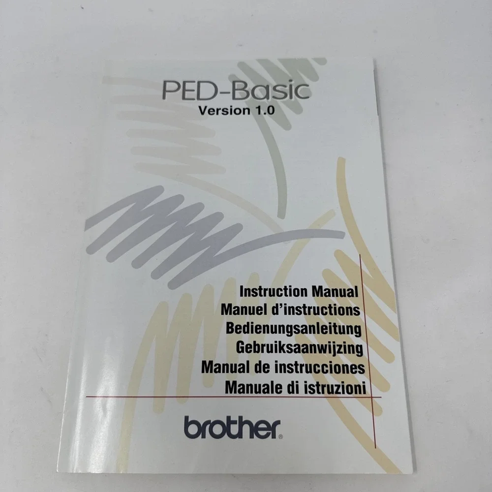 BROTHER PED-Basic Version 1.0 Embroidery Instruction Manual and‎ Empty Box Only